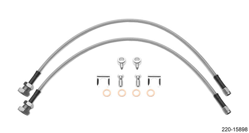 Wilwood Flexline Kit 24in 7/16-20in Banjo - 5/8-26in Male Bulkhead (Fits D52 Caliper)