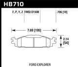 Hawk 11-13 Ford Explorer/12-13 Taurus SHO / 12-13 Lincoln MKS/MKT Super Duty Front Street Brake Pads