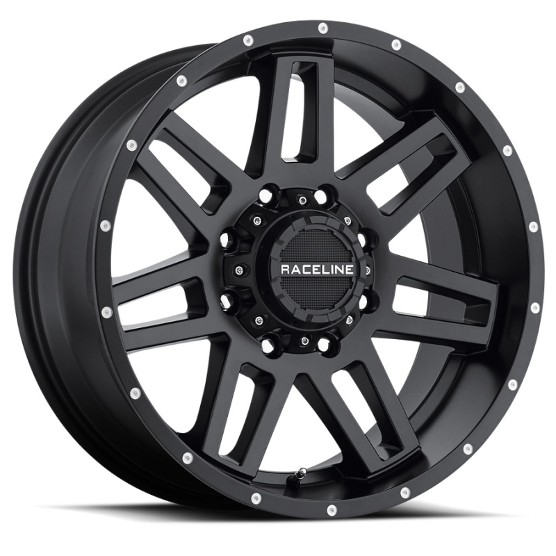 Raceline 931B Injector 20x9in / 6x139.7/6x135 BP / 20mm Offset / 106.1mm Bore - Satin Black Wheel