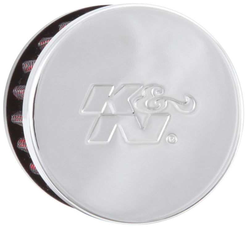 K&N Clamp On Rubber Base Crankcase Vent Filter 0.5in Flange ID 2in OD 1.5in Height