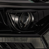 AlphaRex 19-21 Ford Ranger LUXX LED Proj Headlights Plank Style Alpha Black w/Seq Signal/DRL