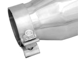 aFe MACH Force-Xp 3in Inlet x 4-1/2in Outlet x 9in Length 304 Stainless Steel Exhaust Tip