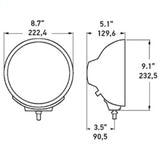 Hella Headlamp FF-ZFPO 0/180GR BLACK MG12 1F8