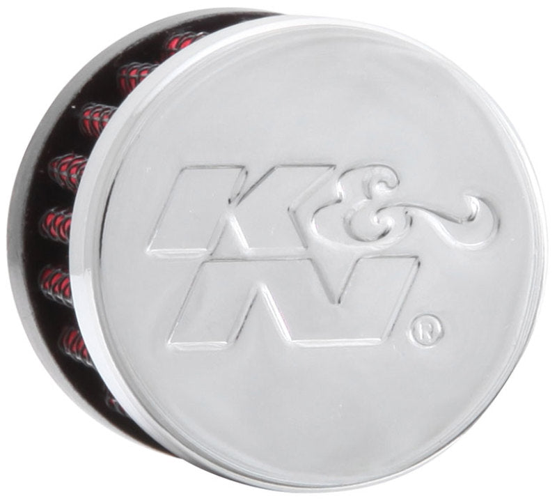 K&N Rubber Base Crankcase Vent Filter - 0.55in Flange ID 1.375in OD 1.125in Height