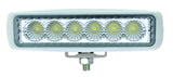 Hella Value Fit Mini Flush Mount 7.7in - 18W White Housing Flood Beam LED Light Bar