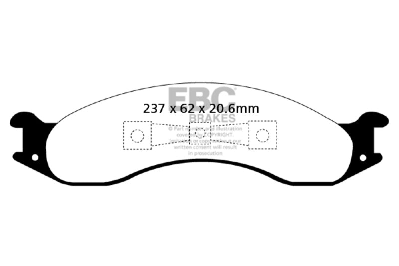 EBC 92-94 Ford Econoline E250 4.9 Ultimax2 Front Brake Pads