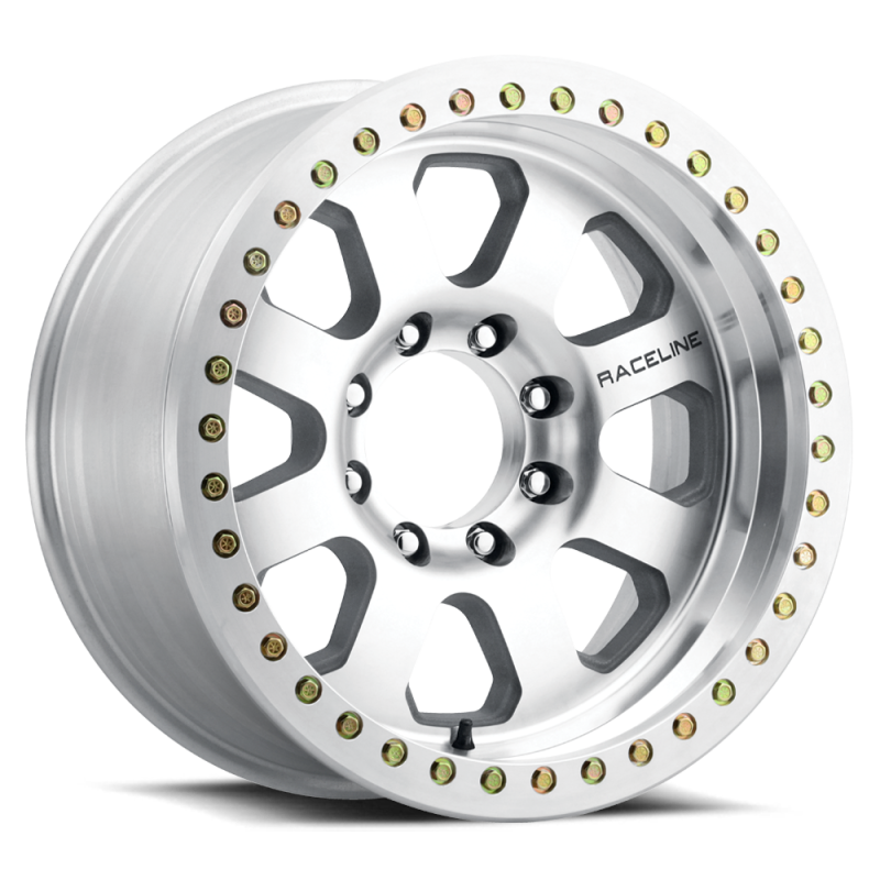 Raceline RT260M Avenger 20x10in / 8x165.1 BP / -12mm Offset / 130.81mm Bore- Machined Beadlock Wheel