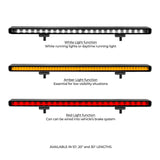 Go Rhino Xplor Flash Series Sgl Multi Function LED Light Bar (Track Mount) 30in. - Blk