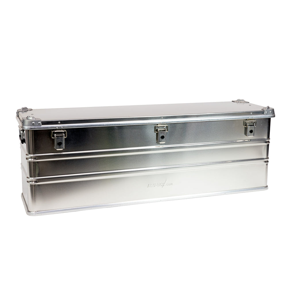 ALUBOX Aluminium Box Lockable E141 – Premium Aluminium Storage Box 141  Litres – Lid with Die-Cast Aluminium Stacking Corners and Rubber Seal –  Includes Locks : : DIY & Tools