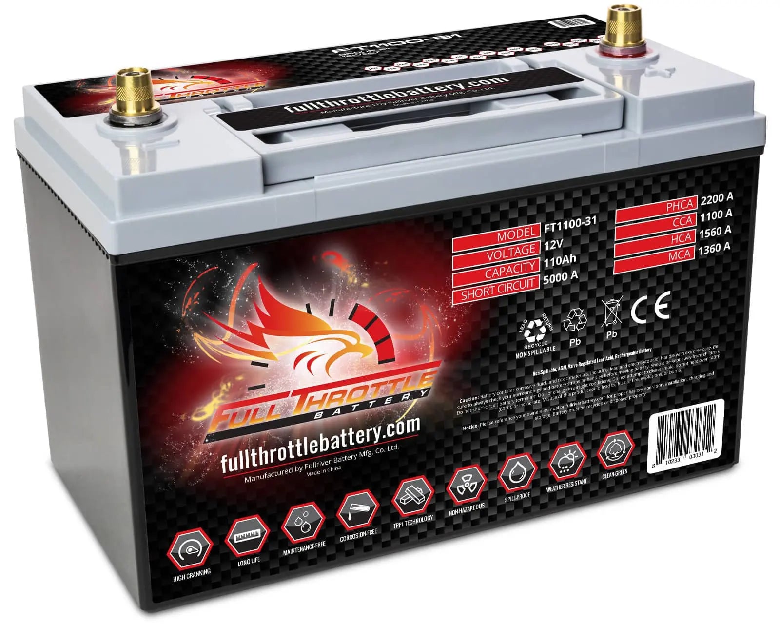 FT1100-31 Group 31A High-Performance AGM Battery