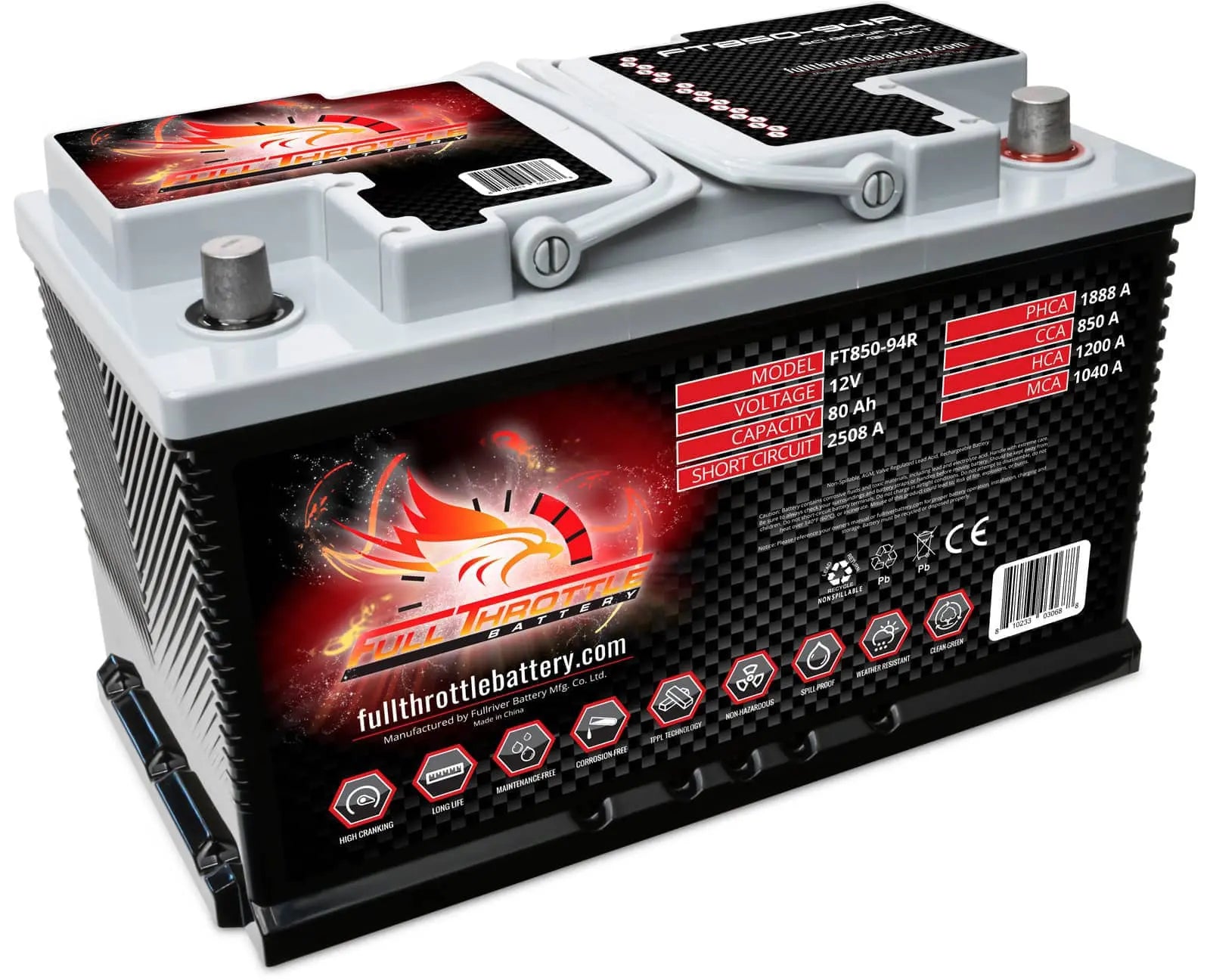 FT850-94R Group 94R High-Performance AGM Battery