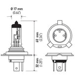 Hella Bulb H4 12V 60/55W P43t T4.625 +50