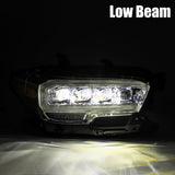 AlphaRex 16-20 Toyota Tacoma NOVA LED Projector Headlights Plank Style Black w/Activation Light