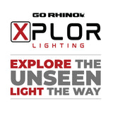 Go Rhino Xplor Bright Series Cube LED Spot Light Kit (Surface/Threaded Stud Mount) 3x3 - Blk (Pair)