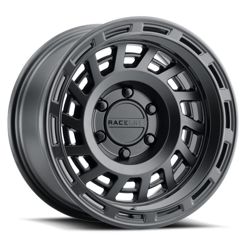 Raceline 957B Halo 18x9in / 8x165.1 BP / 18mm Offset / 130.81mm Bore - Satin Black Wheel