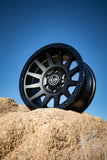 ICON Compression 18x9 6x5.5 25mm Offset 6in BS 95.1mm Bore Double Black Wheel