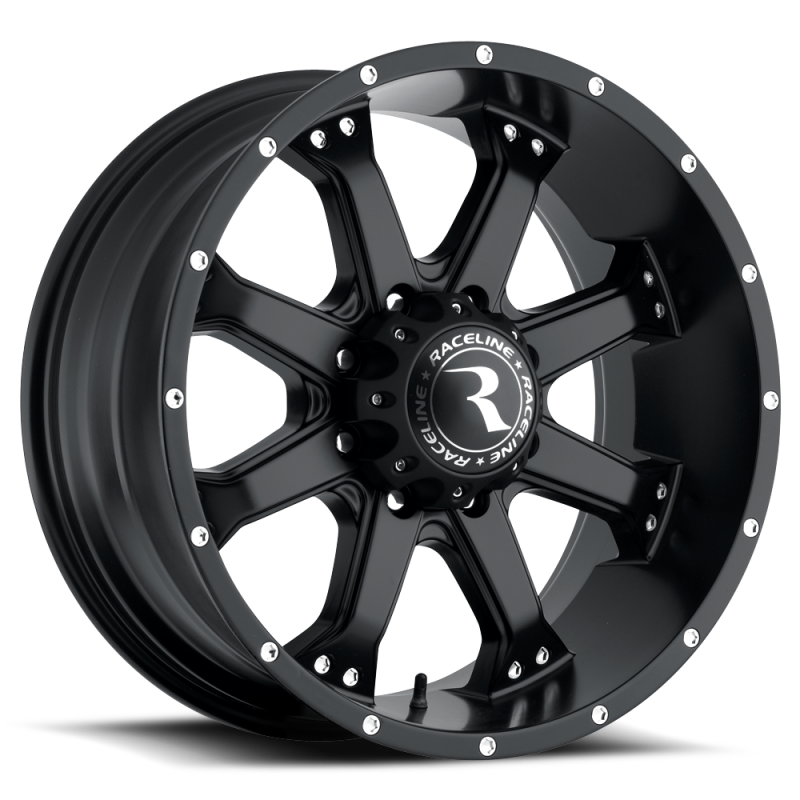 Raceline 991B Assault 18x9in / 8x170 BP / 18mm Offset / 125.2mm Bore - Satin Black Wheel