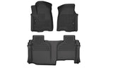 Husky Liners 19-24 Chevy Silverado1500/GMC Sierra1500 X-Act Front + 2nd Seat Floor Liner Set-Black