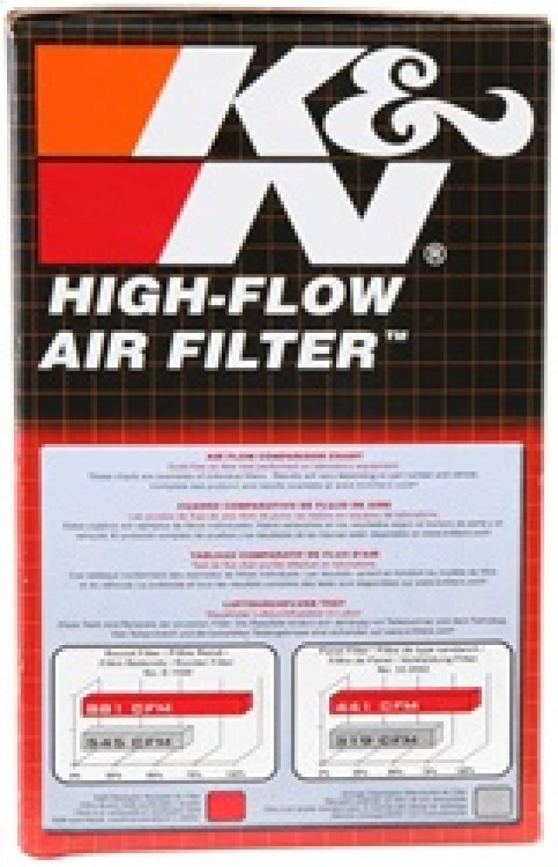 K&N Filter Universal Rubber Filter 20 Deg Flange Angle 2.25in Flange ID x 3.5in OD x 5in H