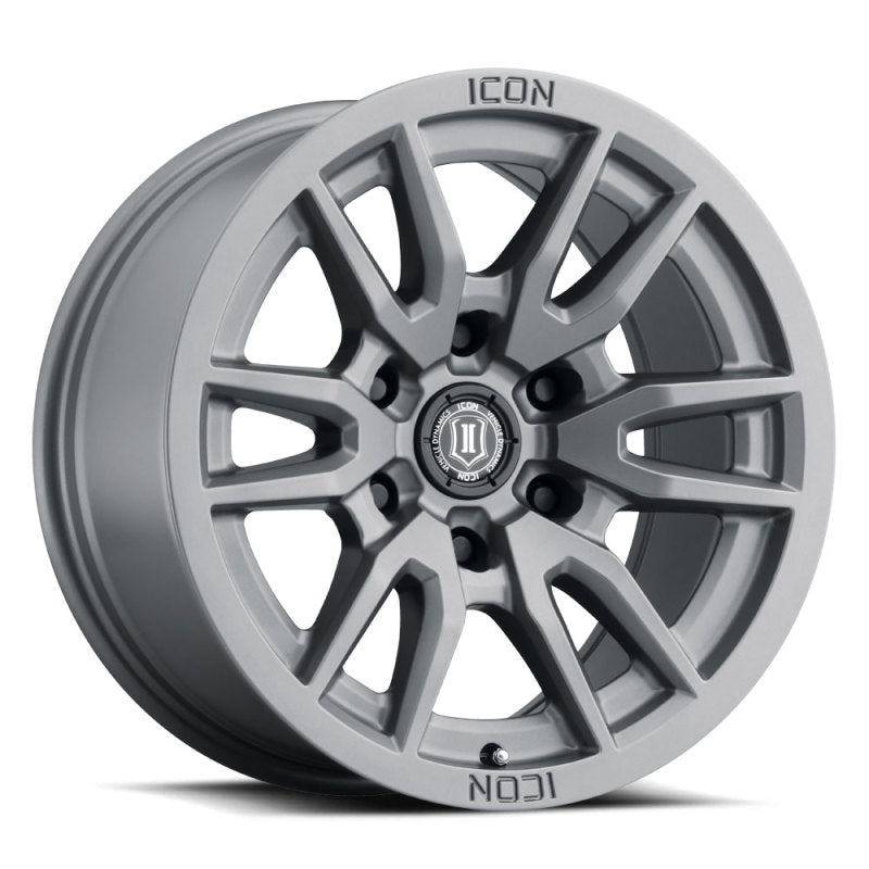ICON Vector 6 17x8.5 6x5.5 0mm Offset 4.75in BS 106.1mm Bore Titanium Wheel