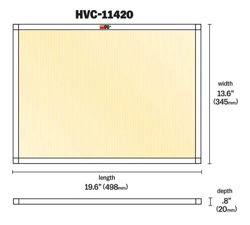 K&N HVAC Filter - 14 x 20 x 1