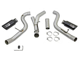 aFe LARGE Bore HD 4in Dual DPF-Back SS Exhaust w/Black Tip 16-17 GM Diesel Truck V8-6.6L (td) LML