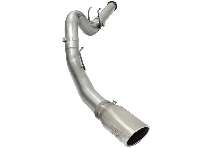 aFe MACHForce XP Exhaust 5in DPF-Back SS Exh 2015 Ford Turbo Diesel V8 6.7L Polished Tip