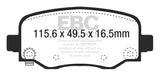 EBC 13+ Jeep Cherokee 2.4 Greenstuff Rear Brake Pads