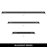 Go Rhino Xplor Blackout Series Sgl Row LED Light Bar (Surface/Threaded Stud Mount) 20.5in. - Blk