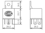 Hella Relay Mini Iso 5 Pole 24V Spdt Res Bkt