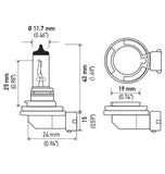 Hella Optilux XY Series H8 Xenon Halogen Bulb 12V 35W Fog Bulbs - Pair