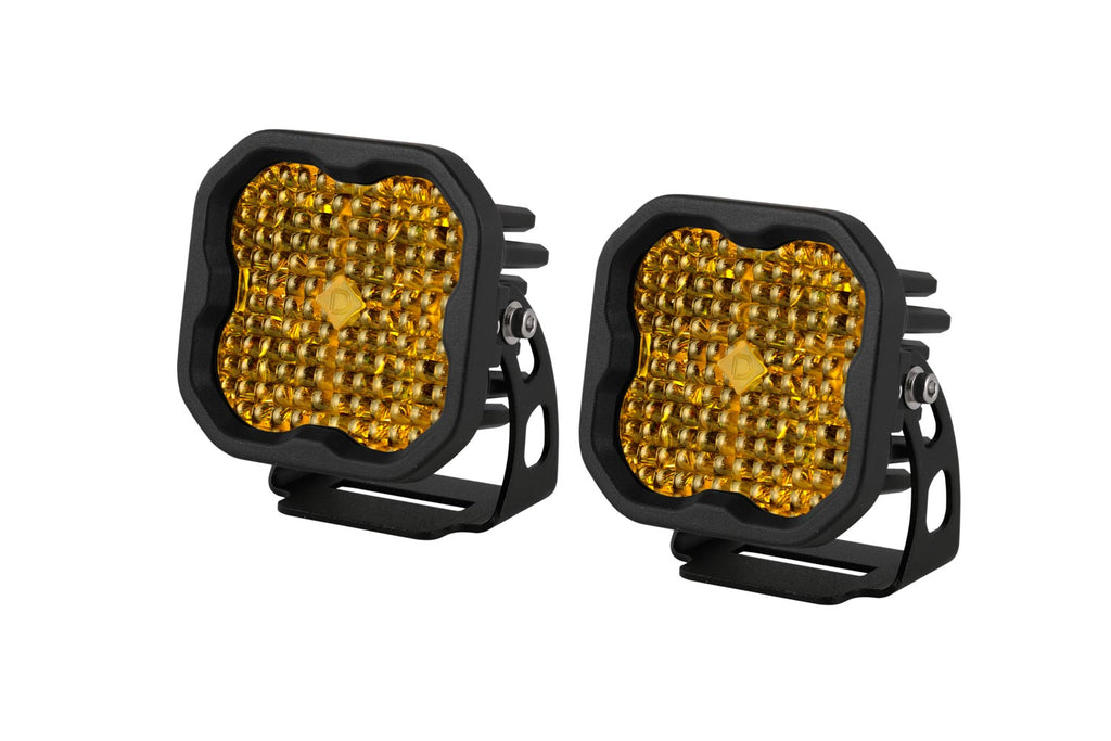 Diode Dynamics - DD6125P - SS3 LED Pod Sport Yellow Flood Standard (pair)