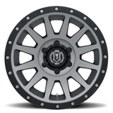 ICON Compression 17x8.5 6x5.5 0mm Offset 4.75in BS 106.1mm Bore Titanium Wheel