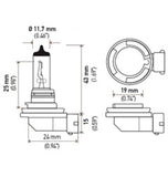 Hella Optilux XY Series H8 Xenon Halogen Bulb 12V 35W Fog Bulbs - Pair