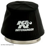 K&N Black Drycharger 6.25in Base ID / 4.375in Top ID / 4.125in Height Air Filter Wrap