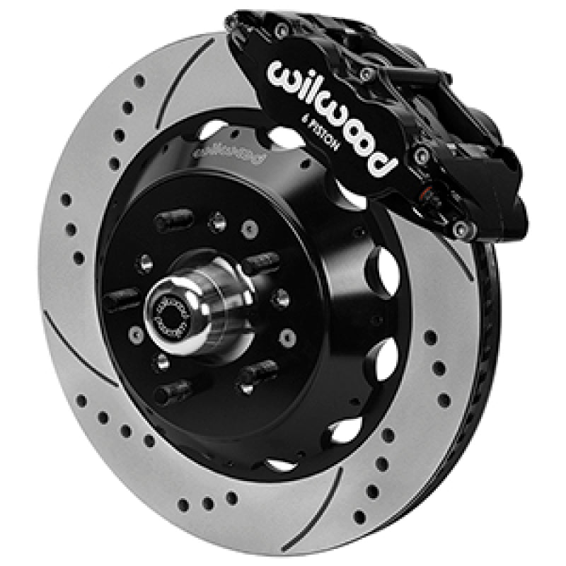 Wilwood Forged 6 Piston Superlite Caliper, SRP 72 Vane Vented Spec37 Drilled & Slotted Rotor - 14.00