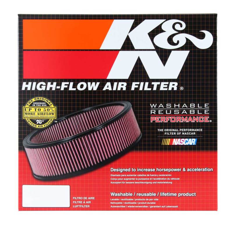 K&N Universal Round Air Filter 9in OD / 7-1/2in ID / 4in Height