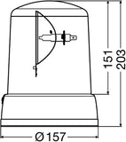 Hella Rotating Beacon H12V Yellow Mg12 2Rl