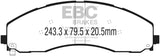 EBC 2017+ Ford F-450 Yellowstuff Front/Rear Brake Pads